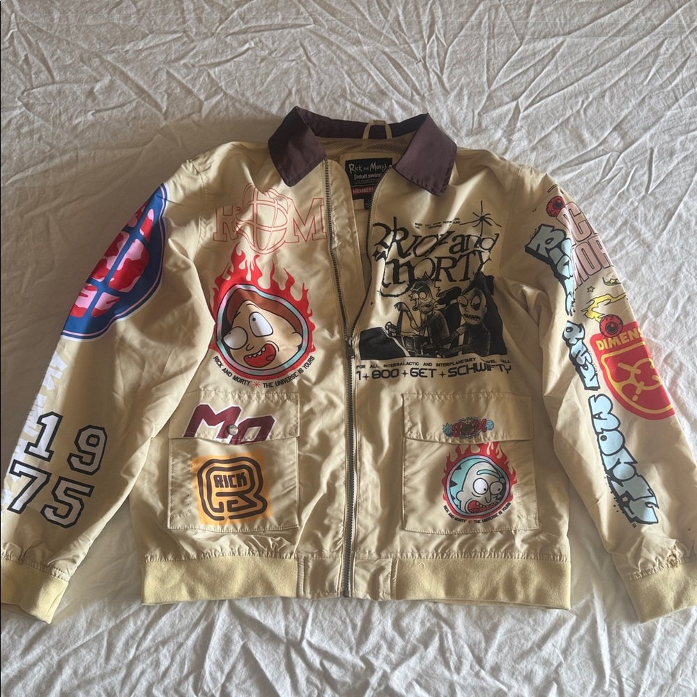 Members Only Multicolor Graphic Bomber Jacket